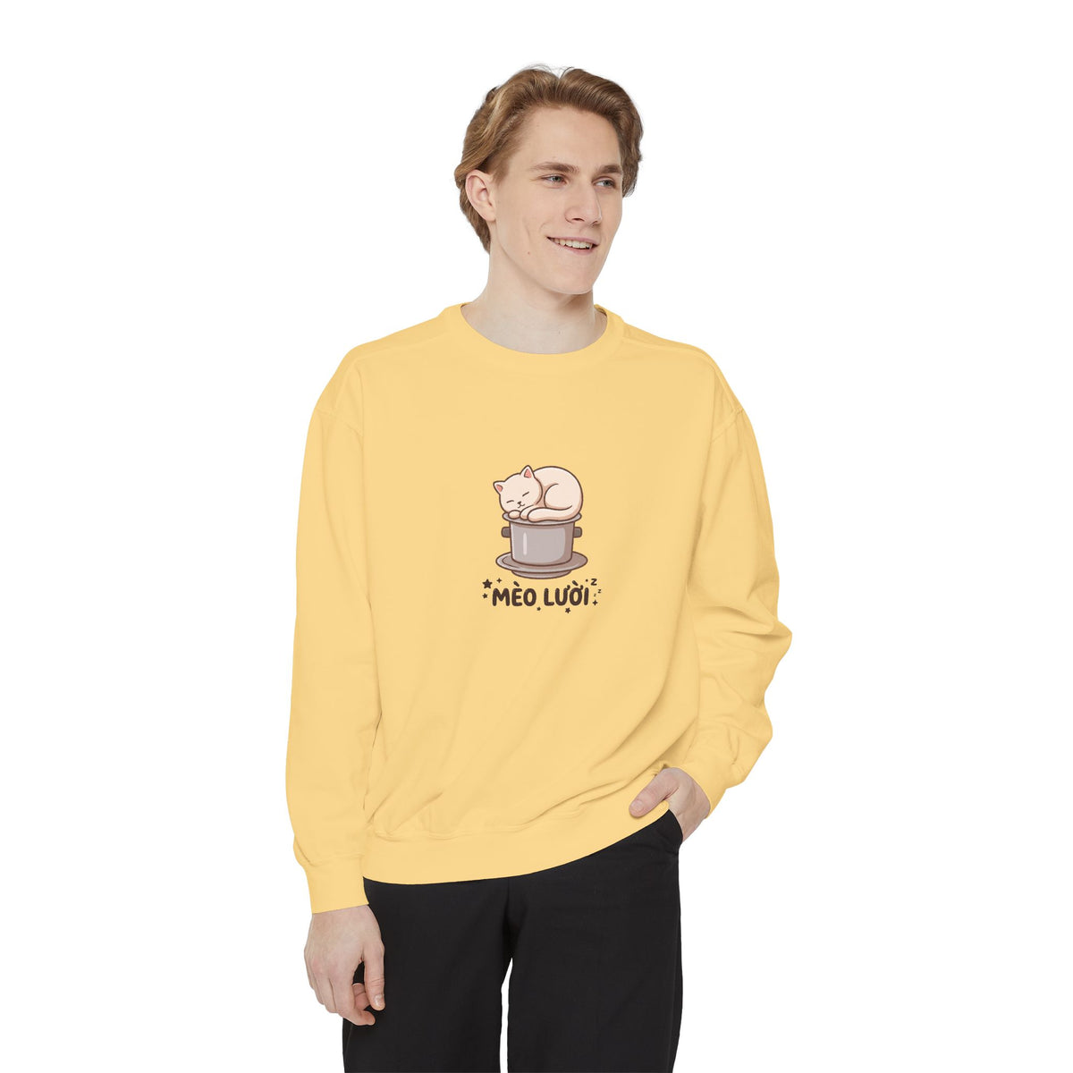 Mèo Lười (Lazy Cat) Coffee Lover Sweatshirt
