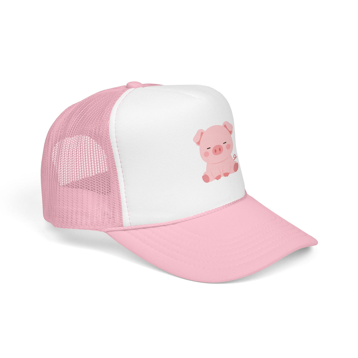 Heo Mập (Chubby Pig) Pink Foam Trucker Hat