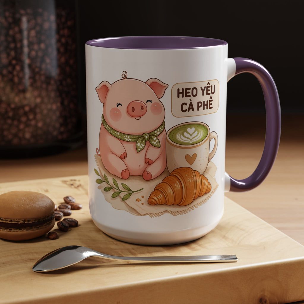 Cute Heo Mập (Chubby Pig) Coffee Mug