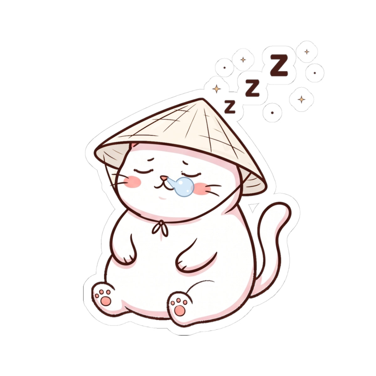 Cute Mèo Mập (Chubby Cat) Sleeping Cat Sticker