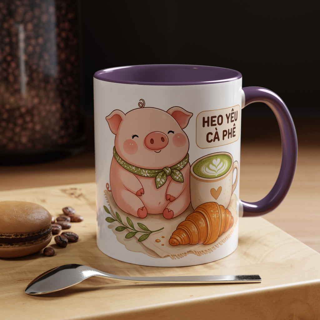 Cute Heo Mập (Chubby Pig) Coffee Mug