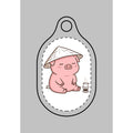 Cute Heo Mập (Chubby Pig) AirTag Holder Keychain