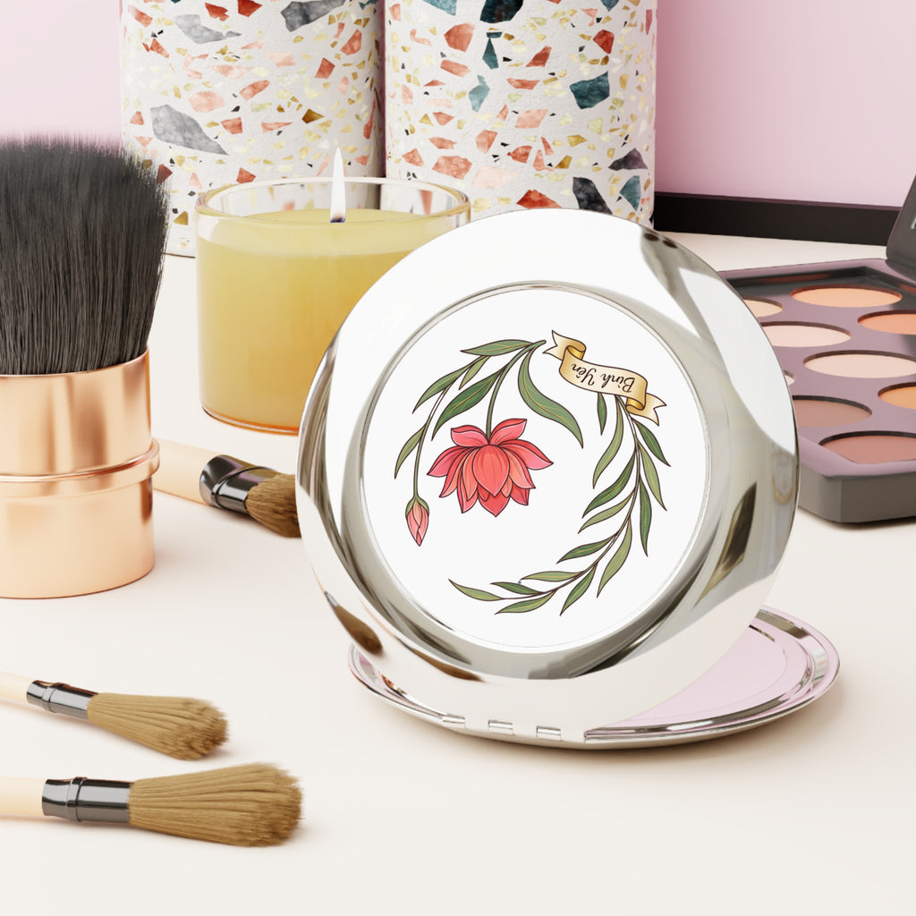 Lotus Flower Compact Mirror