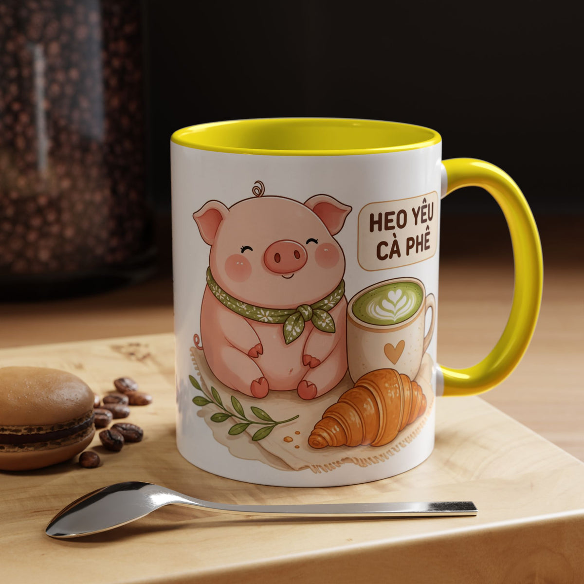 Cute Heo Mập (Chubby Pig) Coffee Mug