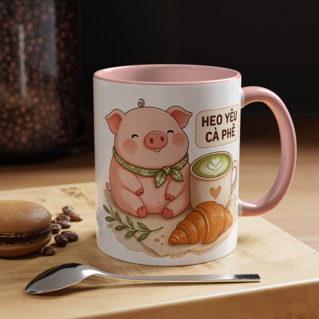 Cute Heo Mập (Chubby Pig) Coffee Mug