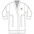 Vietnamese Bình yên (Peace) Floral Crest Satin Bridal Robe