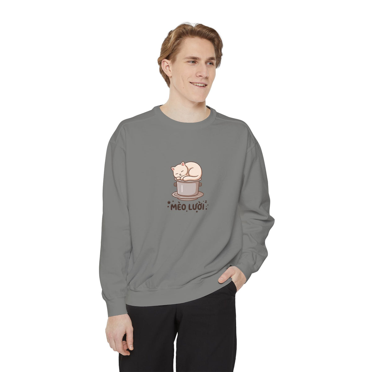 Mèo Lười (Lazy Cat) Coffee Lover Sweatshirt