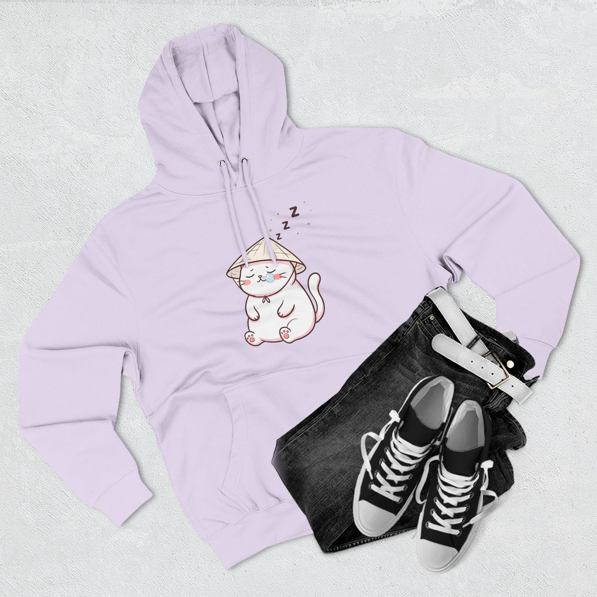 Cute Lazy Sleeping Cat Hoodie