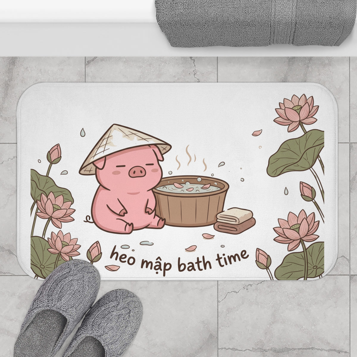Heo Mập (Chubby Pig) Bath Time Memory Foam Mat