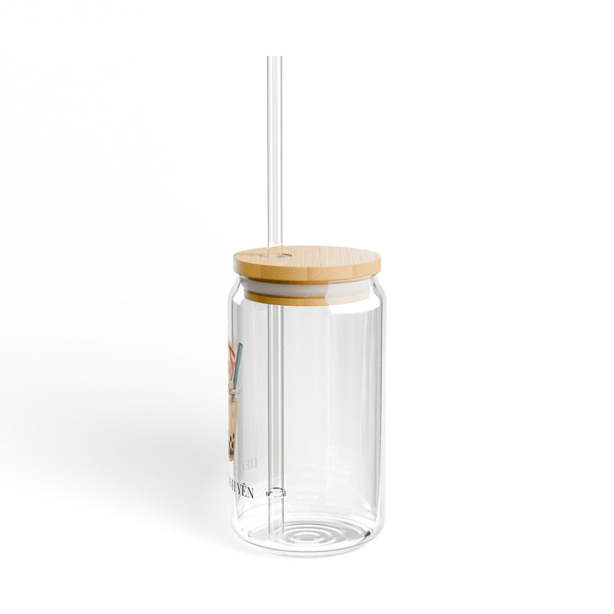 Cute Heo Mập (Chubby Pig) Glass Can
