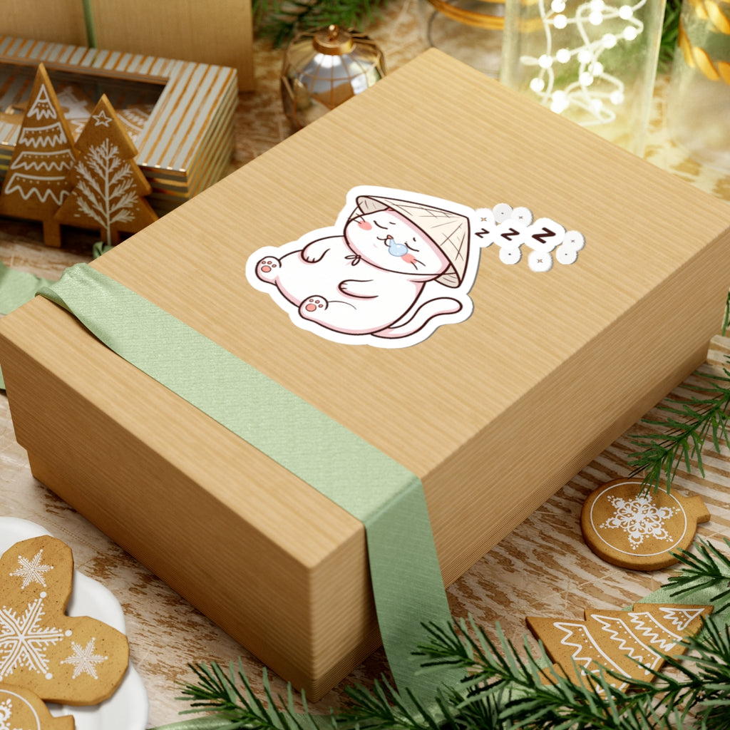 Cute Mèo Mập (Chubby Cat) Sleeping Cat Sticker