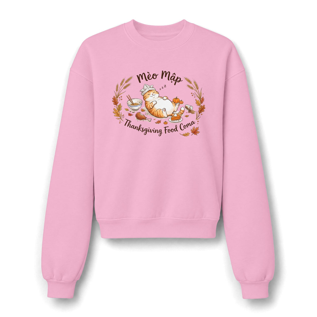 Lazy Cat Thanksgiving Food Coma Hoodie