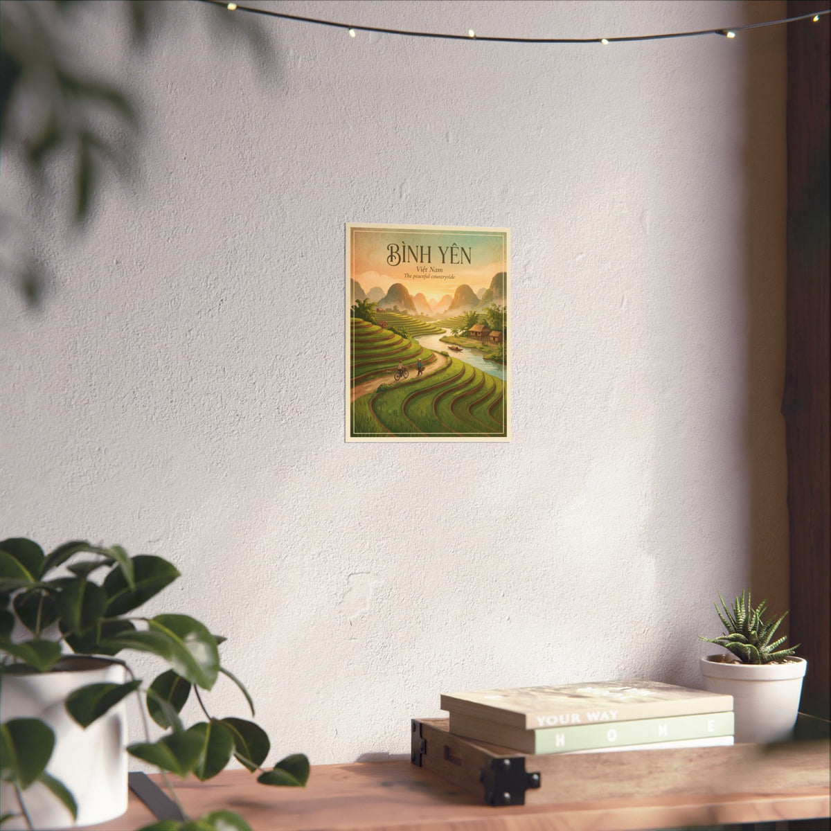 Bình Yên Vietnam Rice Terraces Poster