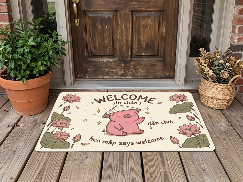 Heo Mập (Chubby Pig) Vietnamese Welcome Mat