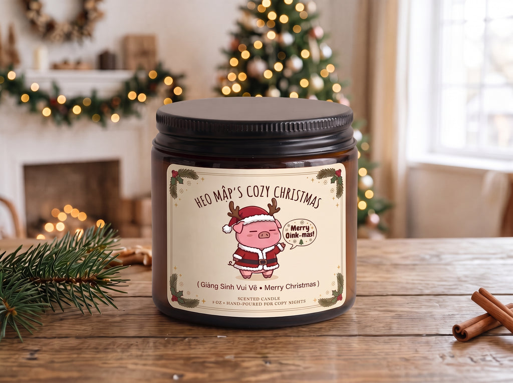 Scented Candle & Reindeer Socks Christmas Gift