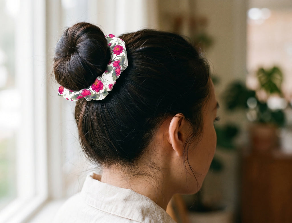 Vietnamese Lotus Hair Scrunchie