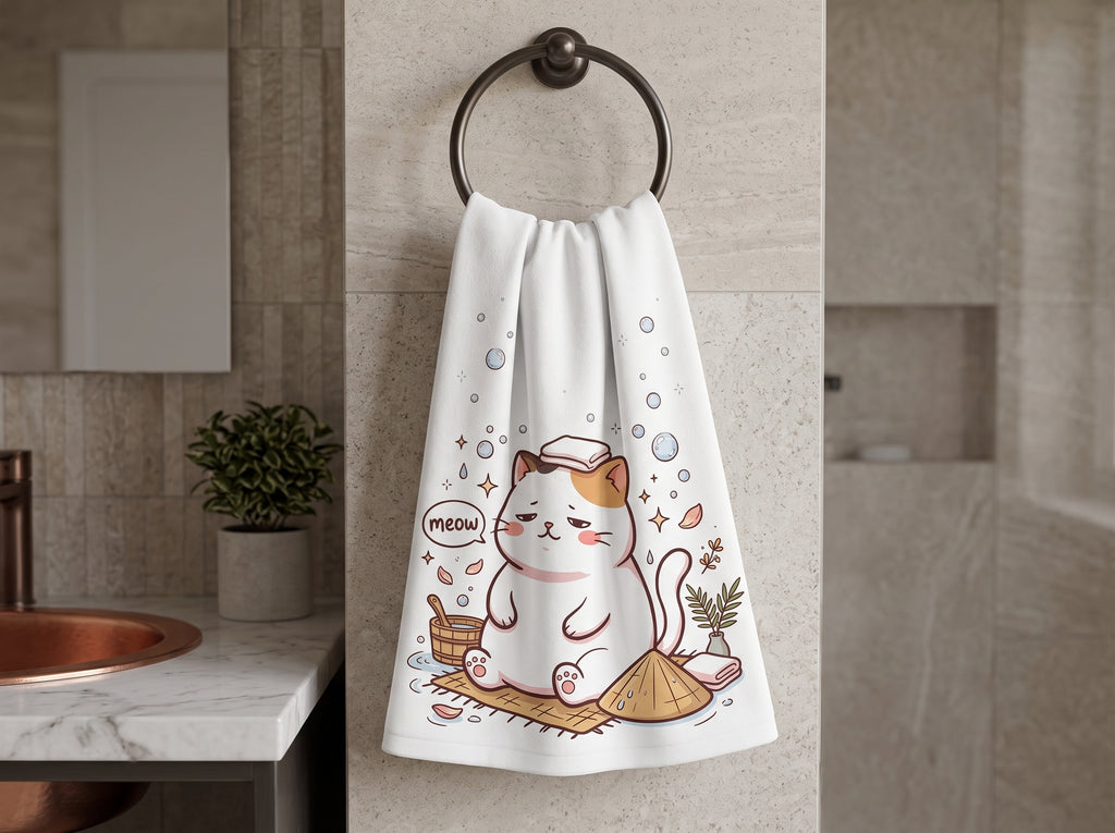 Mèo Mập (Chubby Cat) Spa Hand Towel