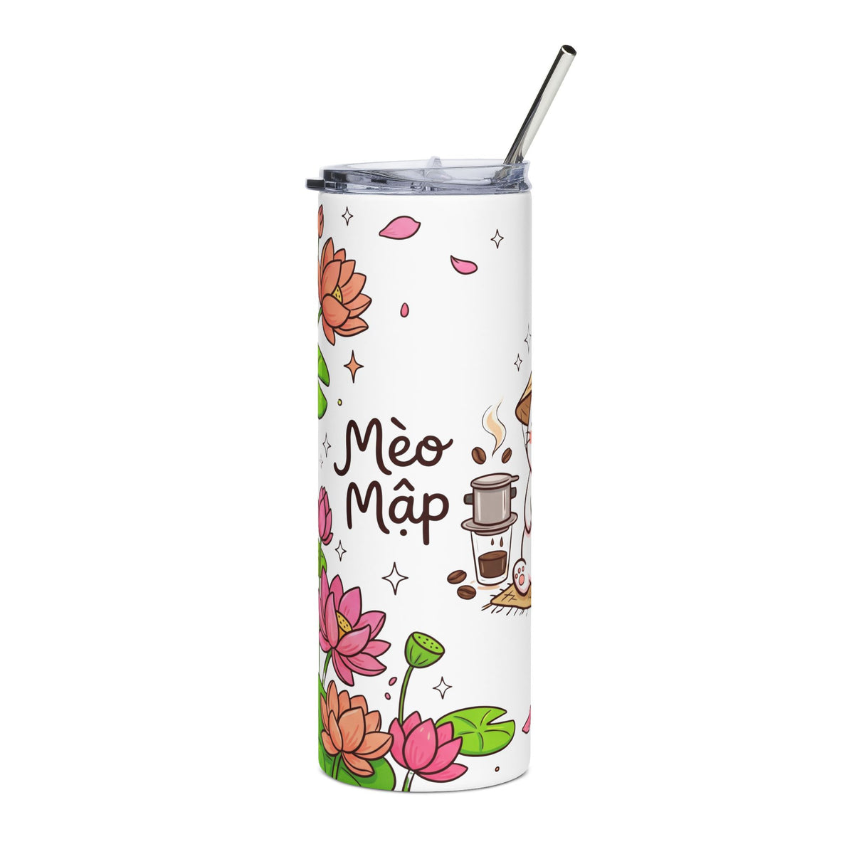 Mèo Mập (Chubby Cat) 20oz Stainless Steel Tumbler