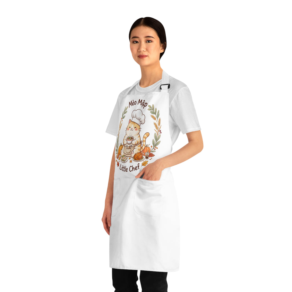 Mèo Mập (Chubby Cat) | Cat Chef Apron | Cute Thanksgiving Baking Gift