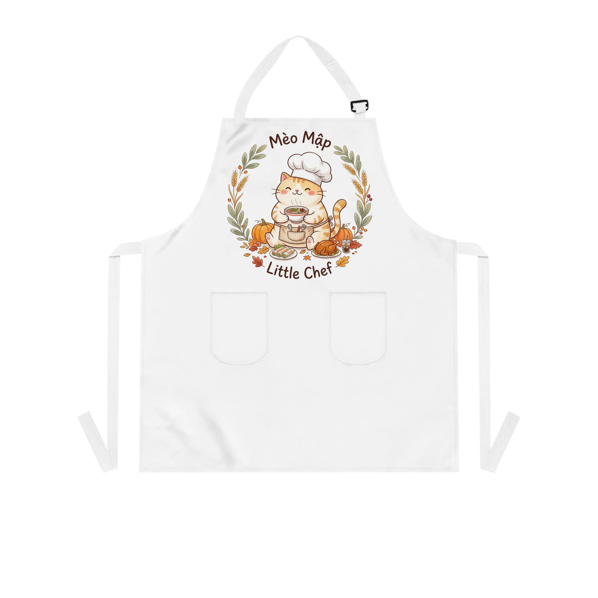 Mèo Mập (Chubby Cat) | Cat Chef Apron | Cute Thanksgiving Baking Gift