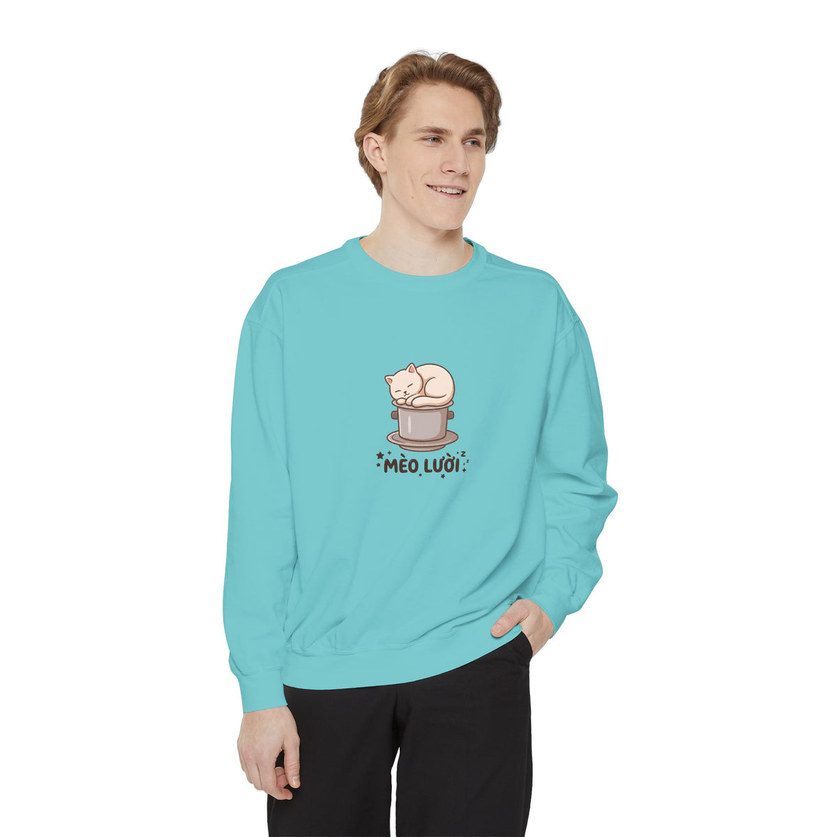 Mèo Lười (Lazy Cat) Coffee Lover Sweatshirt