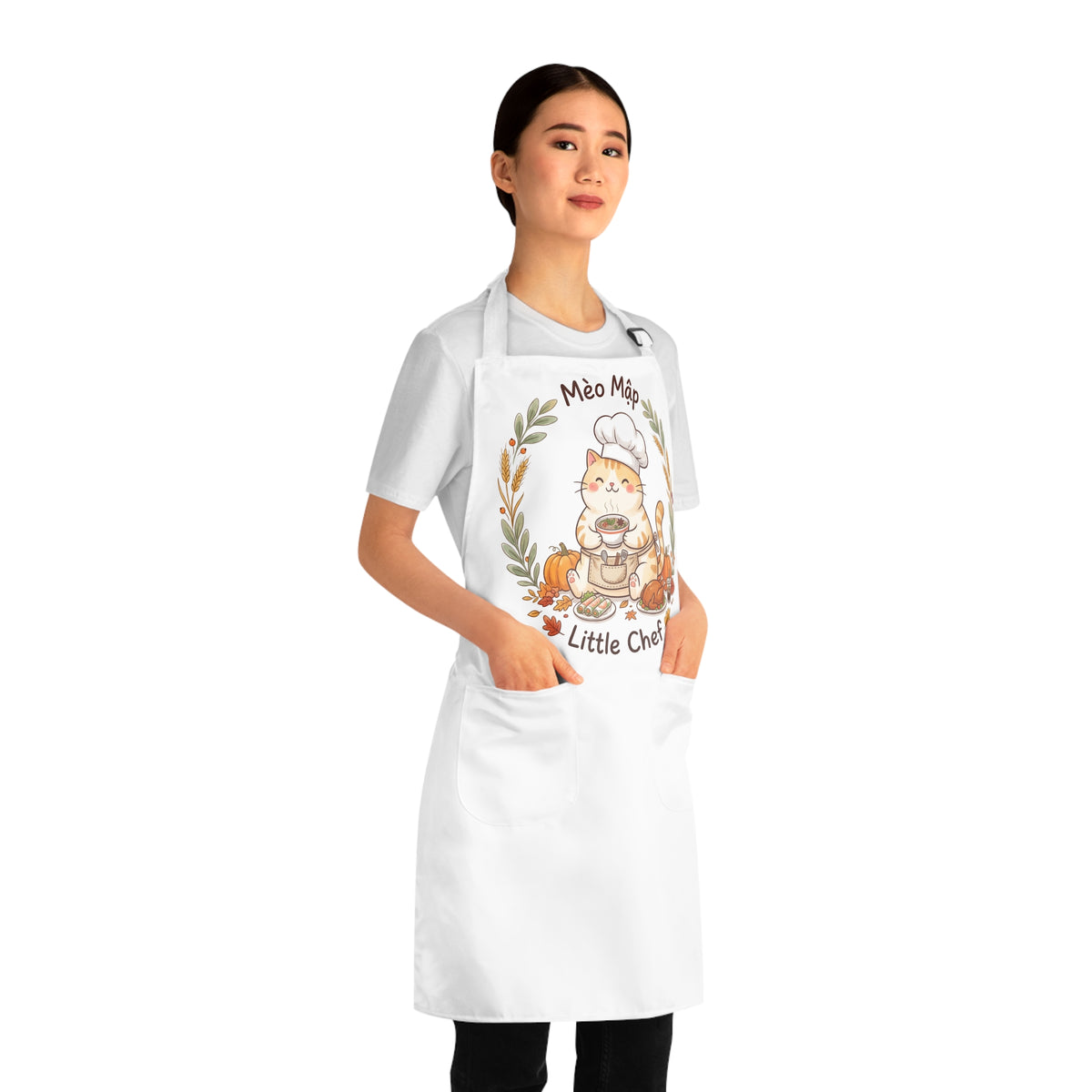 Mèo Mập (Chubby Cat) | Cat Chef Apron | Cute Thanksgiving Baking Gift