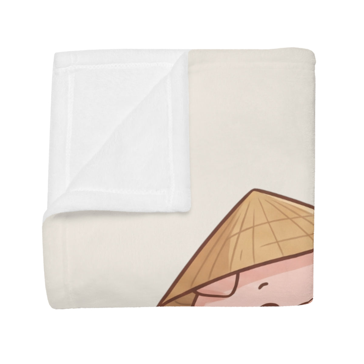 Chubby Pig & Chubby Cat Plush Fleece Blanket