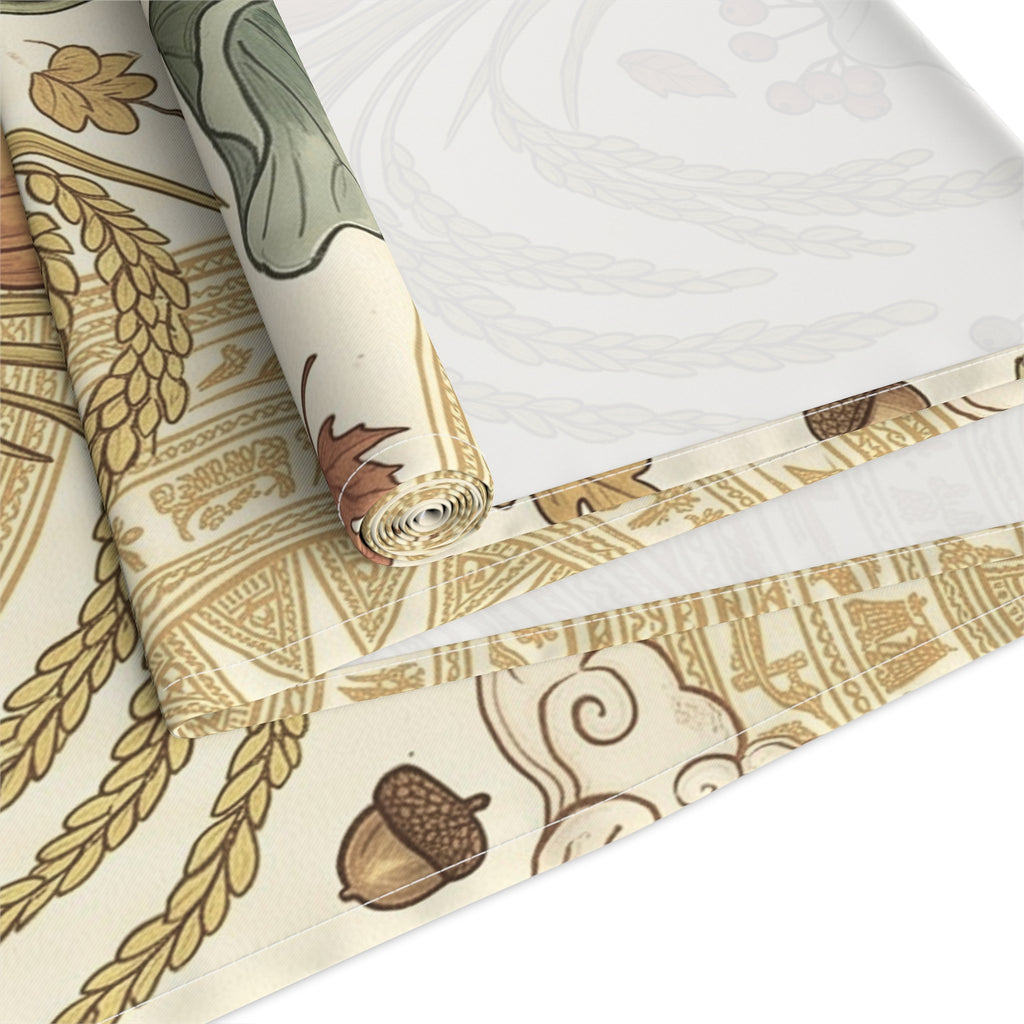 Vietnamese Autumn Lotus Thanksgiving Table Runner