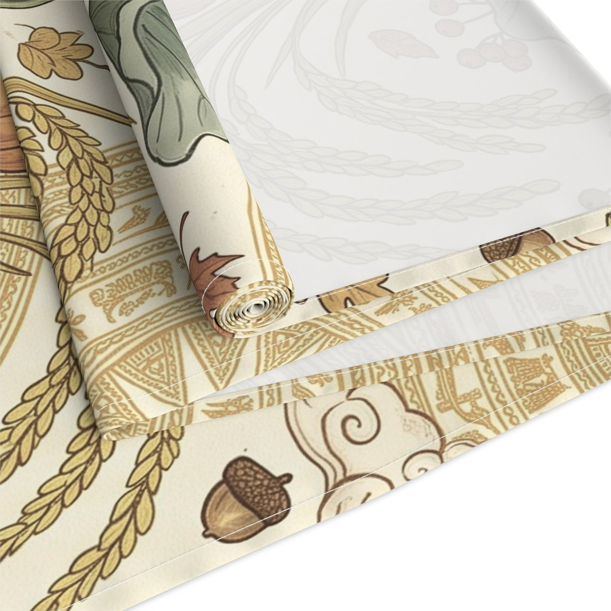 Vietnamese Autumn Lotus Thanksgiving Table Runner