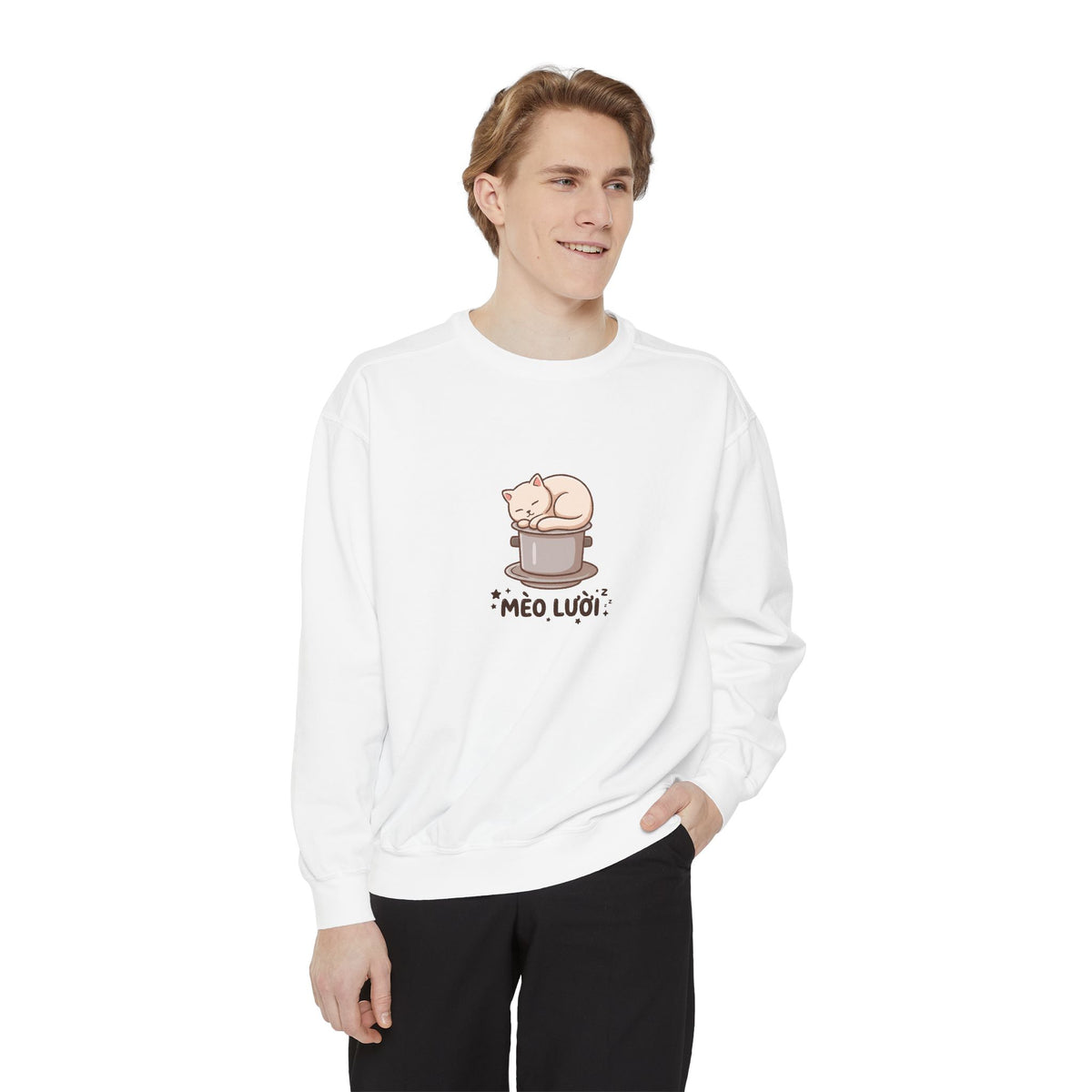 Mèo Lười (Lazy Cat) Coffee Lover Sweatshirt