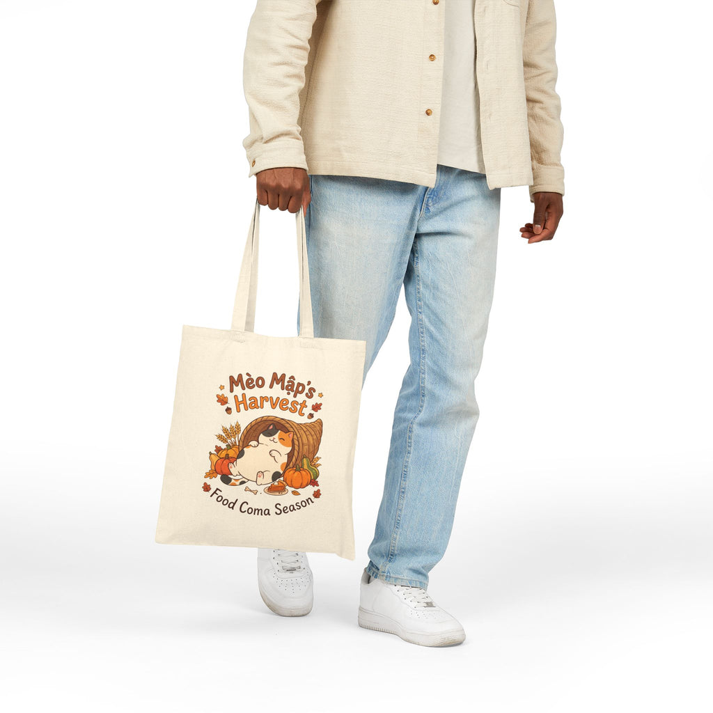 Mèo Lười (Lazy Cat) Thanksgiving Tote Bag