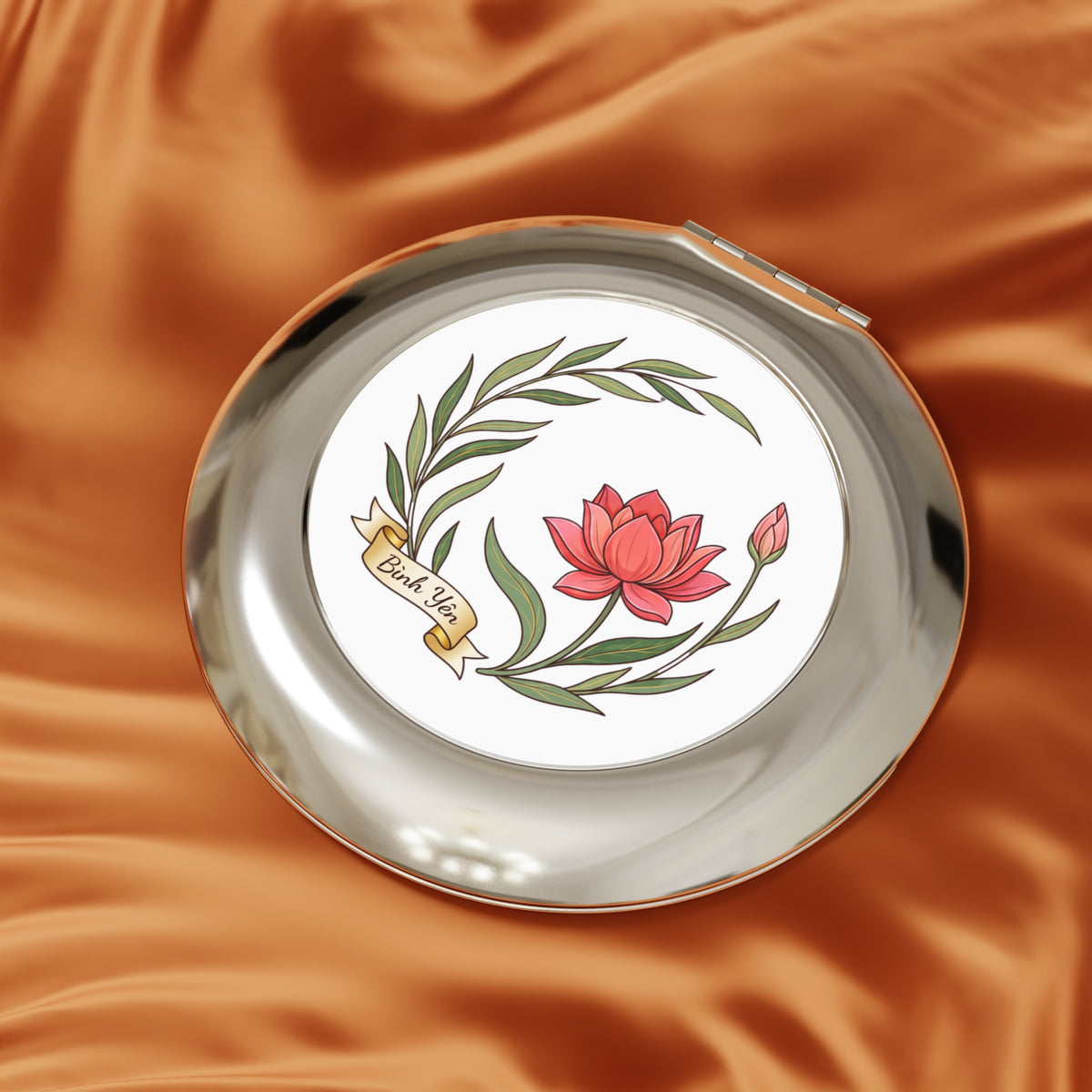 Lotus Flower Compact Mirror