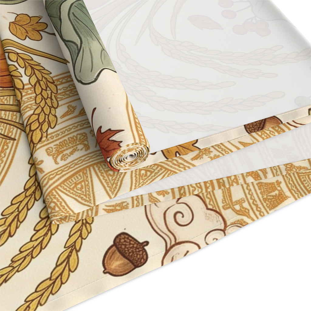 Vietnamese Autumn Lotus Thanksgiving Table Runner