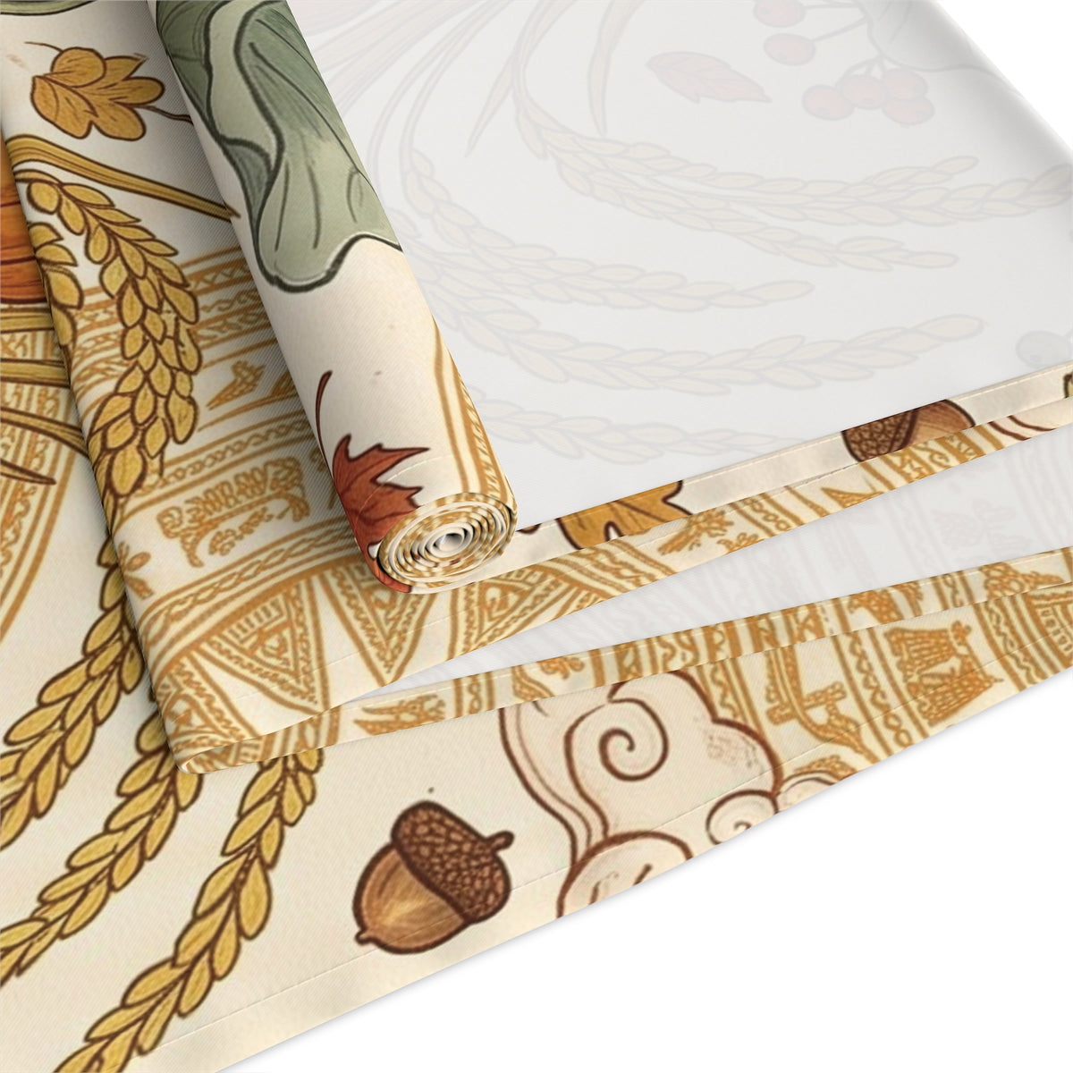 Vietnamese Autumn Lotus Thanksgiving Table Runner
