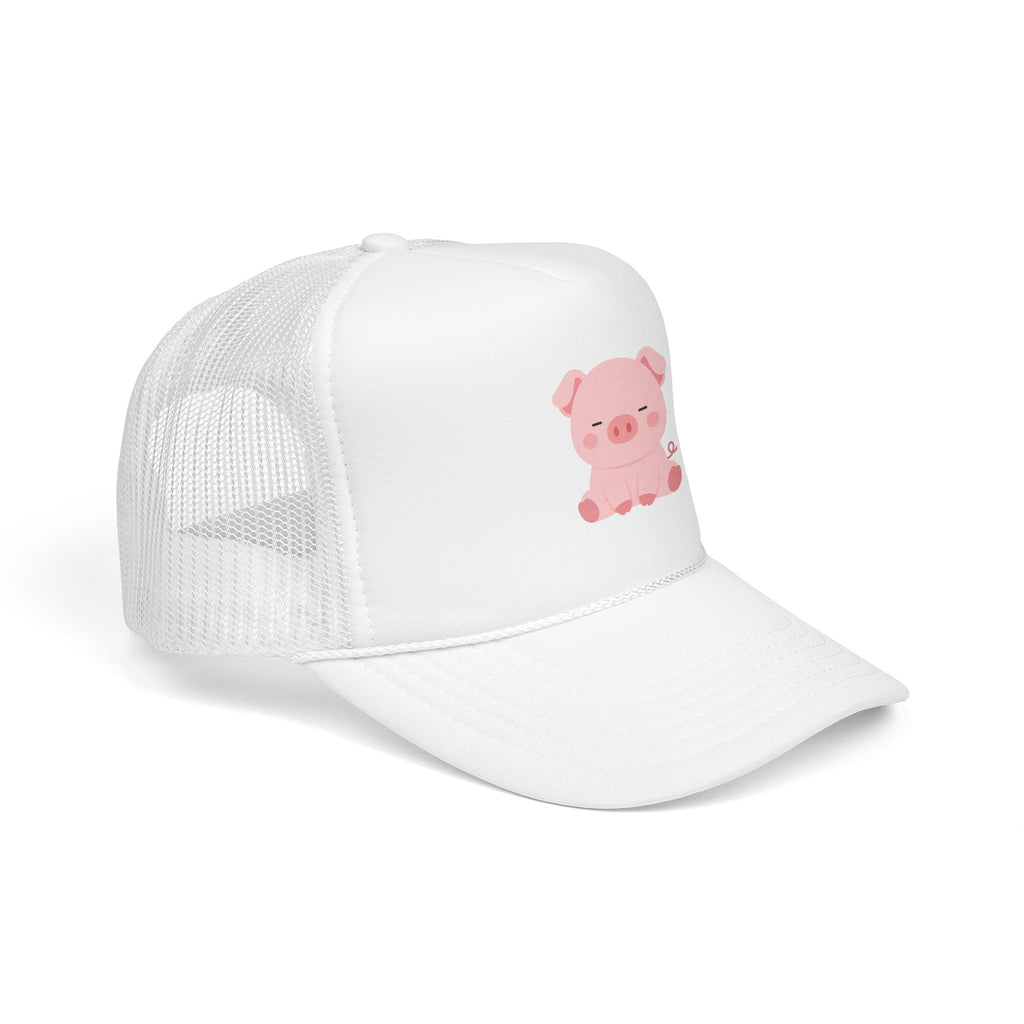 Heo Mập (Chubby Pig) Pink Foam Trucker Hat