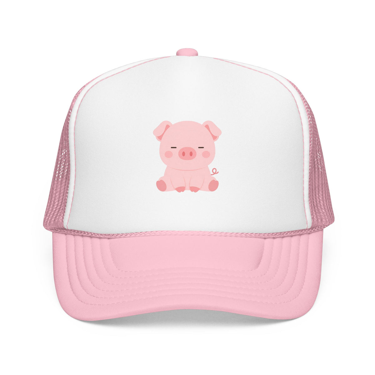 Heo Mập (Chubby Pig) Pink Foam Trucker Hat