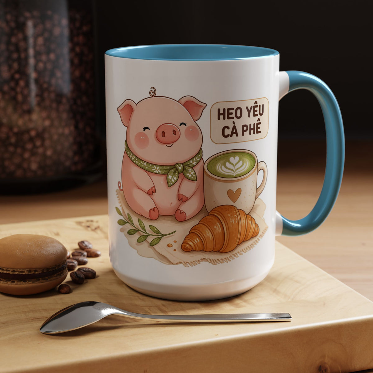 Cute Heo Mập (Chubby Pig) Coffee Mug