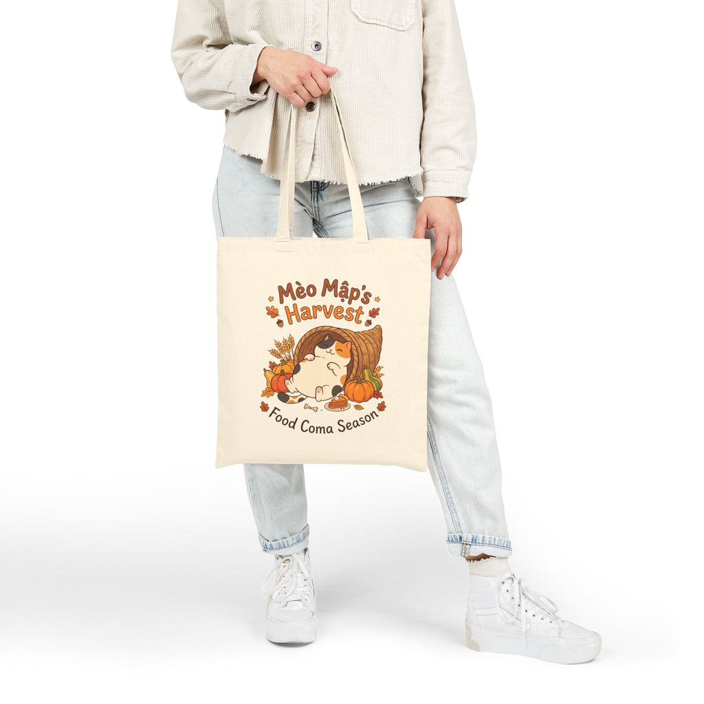 Mèo Lười (Lazy Cat) Thanksgiving Tote Bag