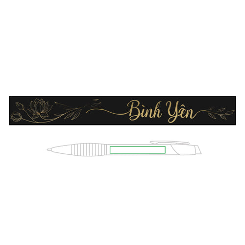Bình Yên Floral Engraved Brass Ballpoint Pen