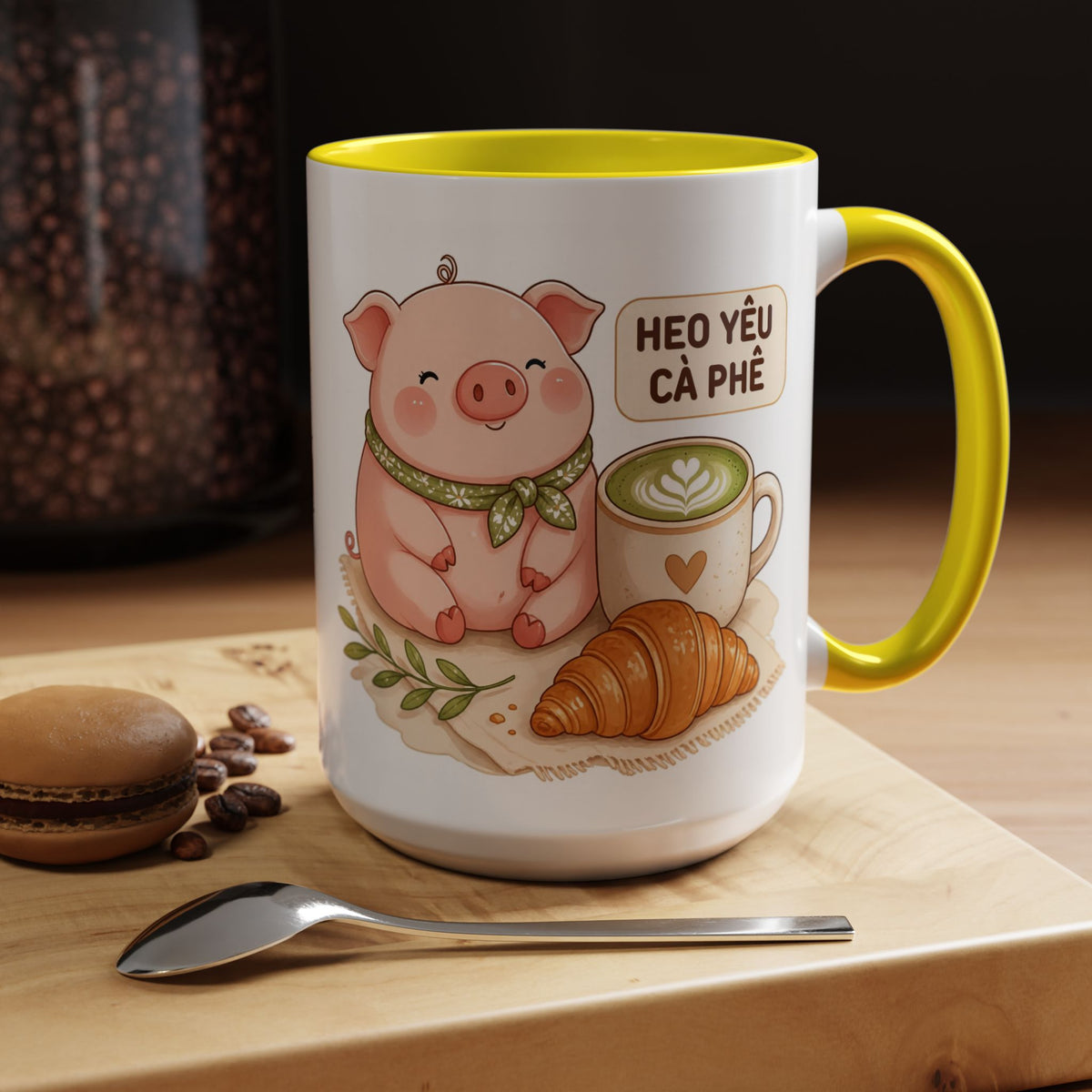 Cute Heo Mập (Chubby Pig) Coffee Mug