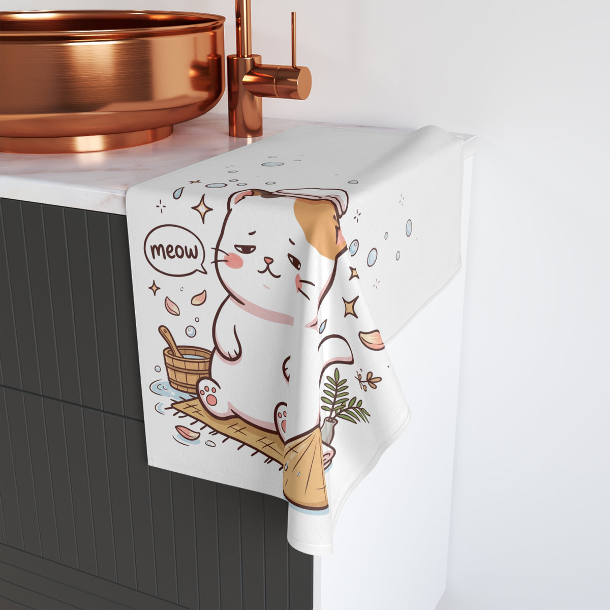 Mèo Mập (Chubby Cat) Spa Hand Towel