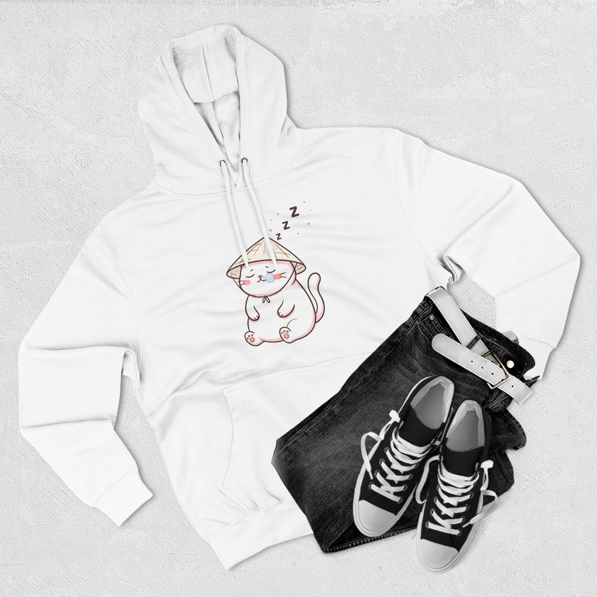 Cute Lazy Sleeping Cat Hoodie