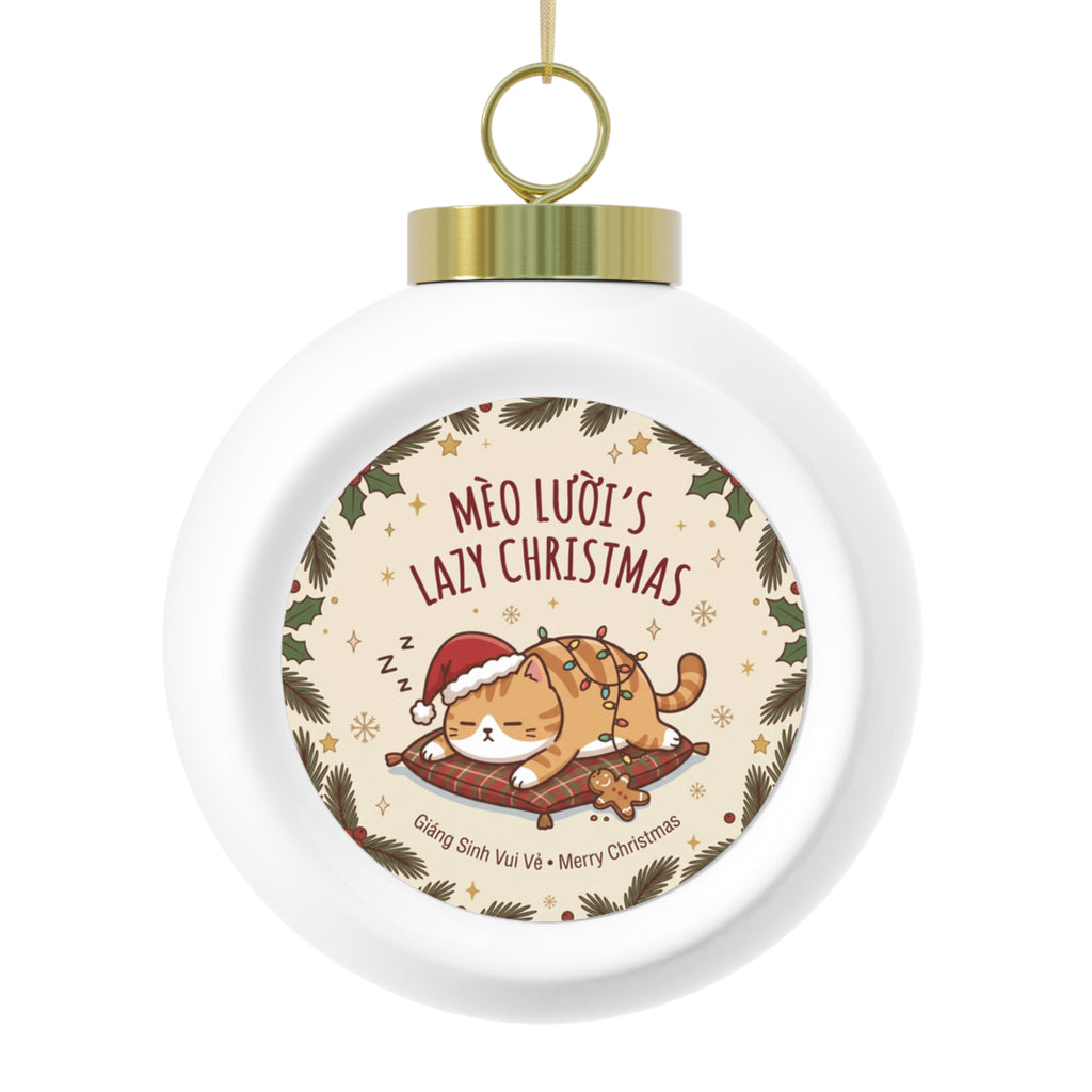 Mèo Lười (Lazy Cat) Sleeping Cat Christmas Ornament
